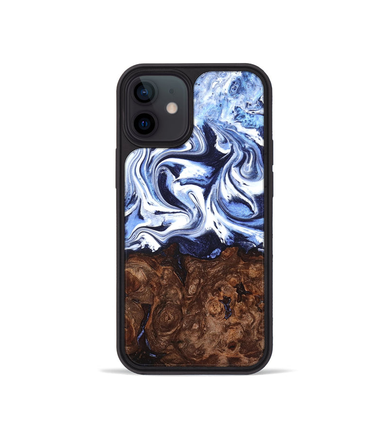 iPhone 12 mini Wood Phone Case - Shanon (Blue, 831694)