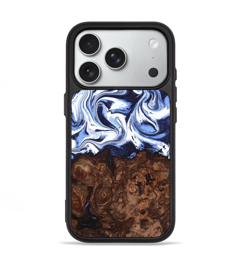 iPhone 18 Pro Wood Phone Case - Shanon (Blue, 831694)