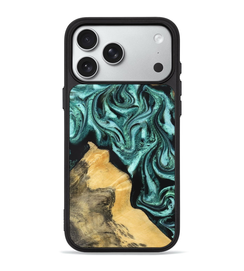 iPhone 18 Pro Max Wood Phone Case - Sampson (Green, 831700)