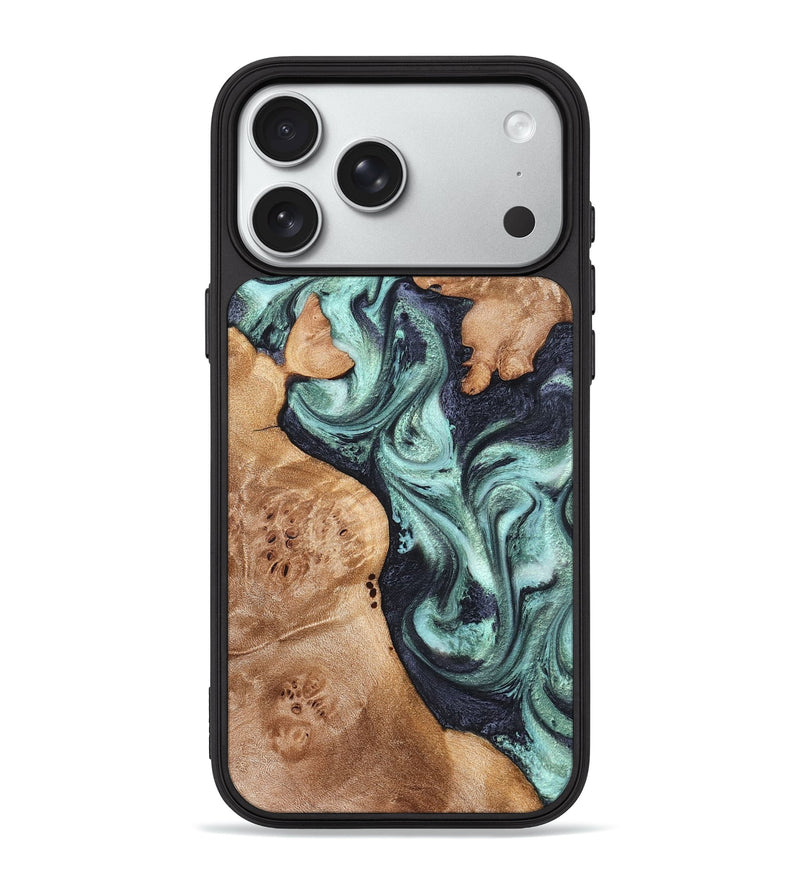 iPhone 18 Pro Max Wood Phone Case - Pamala (Green, 831703)