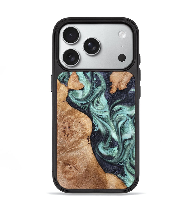 iPhone 18 Pro Wood Phone Case - Pamala (Green, 831703)