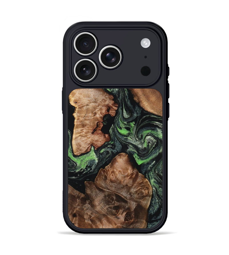 iPhone 17 Pro Wood Phone Case - Soleil (Green, 831704)