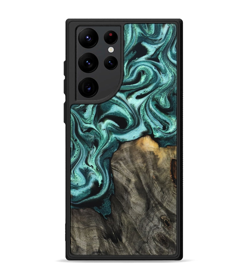 Galaxy S22 Ultra Wood Phone Case - Hassan (Green, 831705)