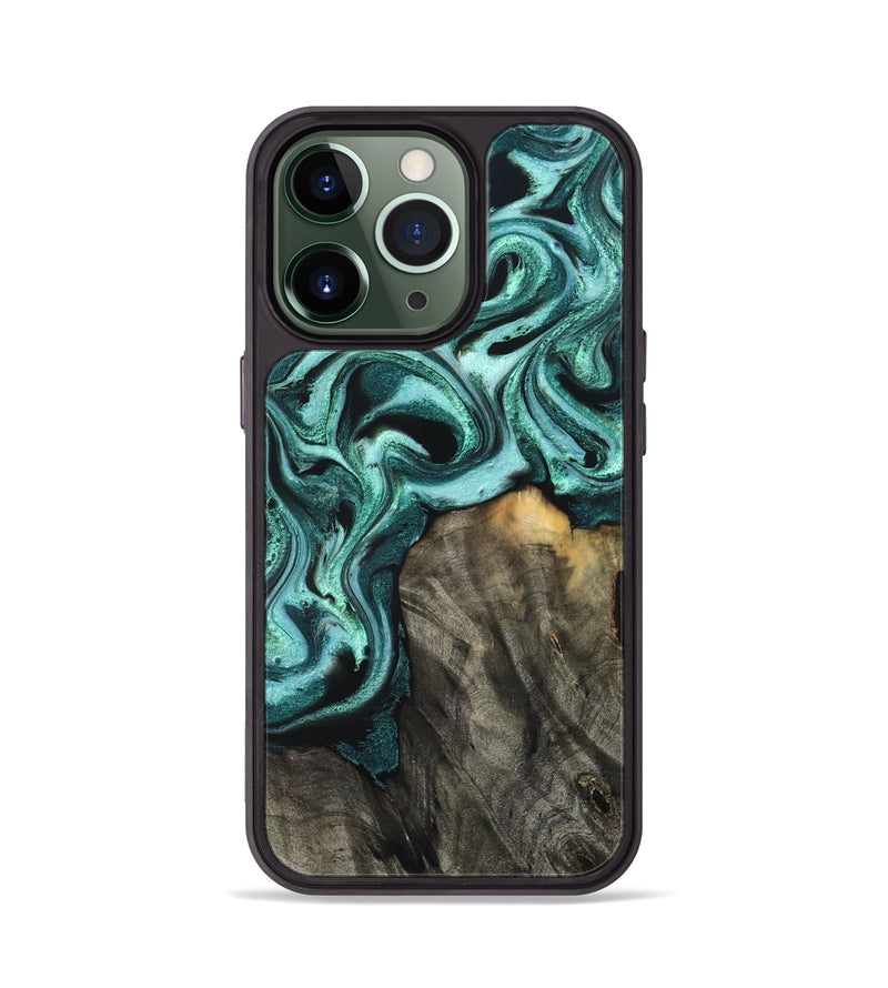 iPhone 13 Pro Wood Phone Case - Hassan (Green, 831705)