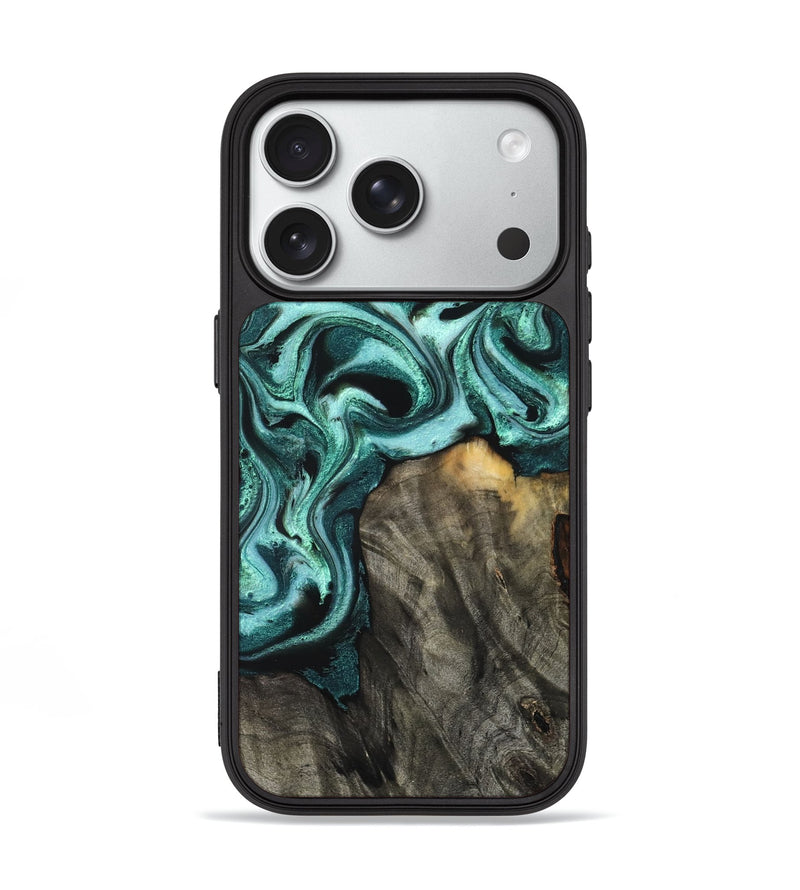 iPhone 18 Pro Wood Phone Case - Hassan (Green, 831705)