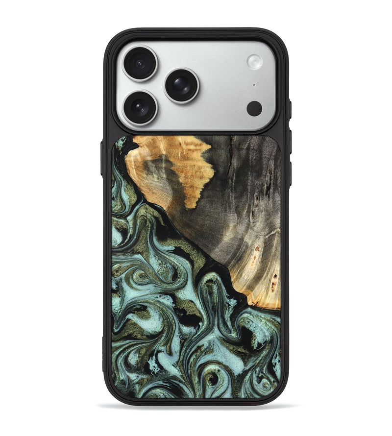 iPhone 18 Pro Max Wood Phone Case - Gustav (Green, 831706)