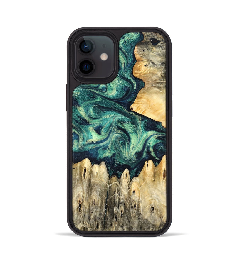 iPhone 12 Wood Phone Case - Otis (Green, 831707)