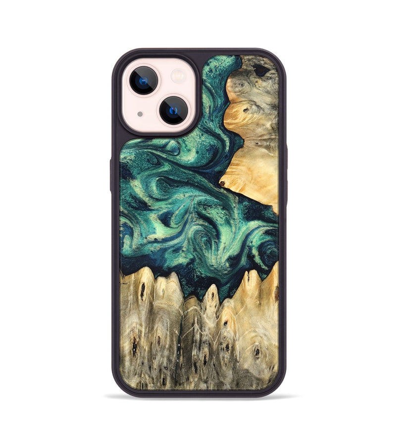 iPhone 14 Wood Phone Case - Otis (Green, 831707)