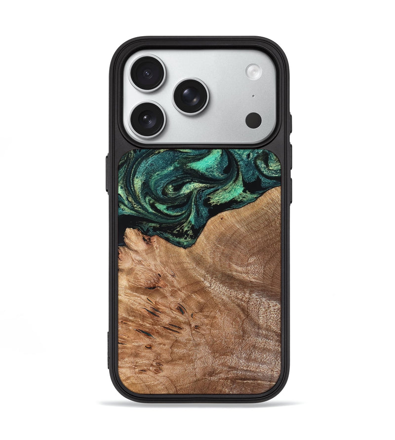 iPhone 18 Pro Wood Phone Case - Daron (Green, 831712)