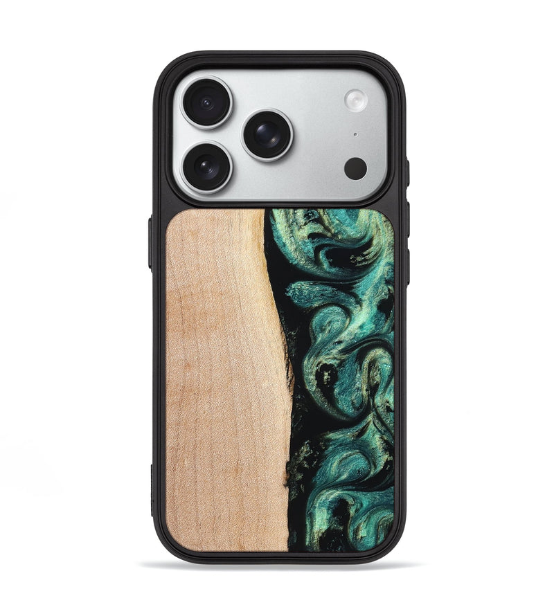 iPhone 18 Pro Wood Phone Case - Kianna (Green, 831725)