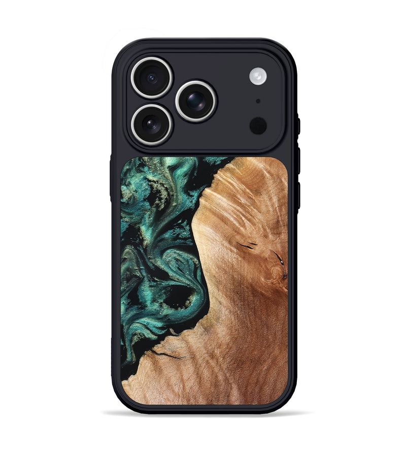 iPhone 17 Pro Wood Phone Case - Simeon (Green, 831728)