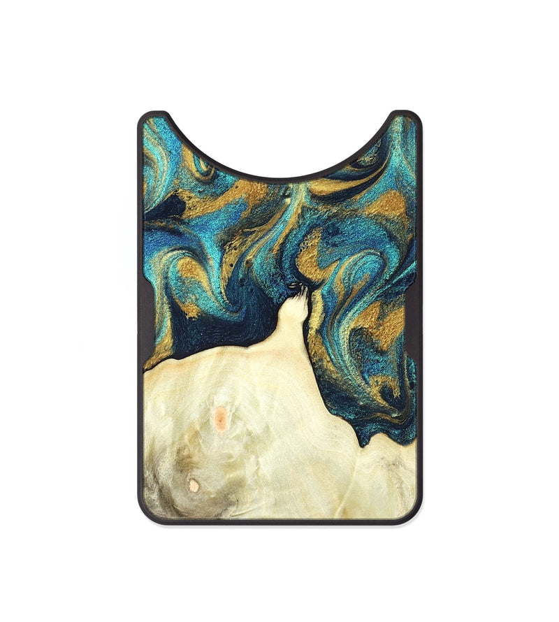 Alloy Wood Wallet - Candis (Teal & Gold, 831752)