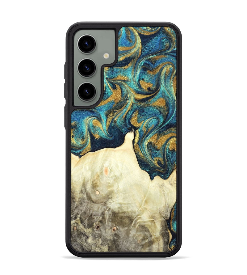 Galaxy S24 Plus Wood Phone Case - Candis (Teal & Gold, 831752)