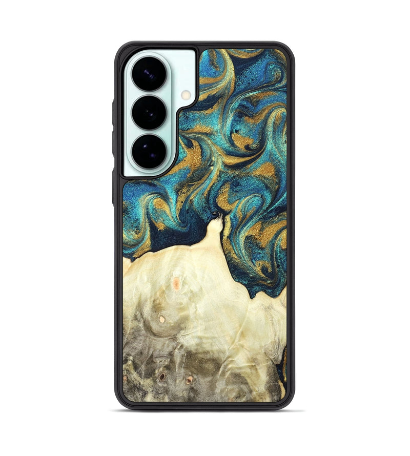 Galaxy S26 Plus Wood Phone Case - Candis (Teal & Gold, 831752)