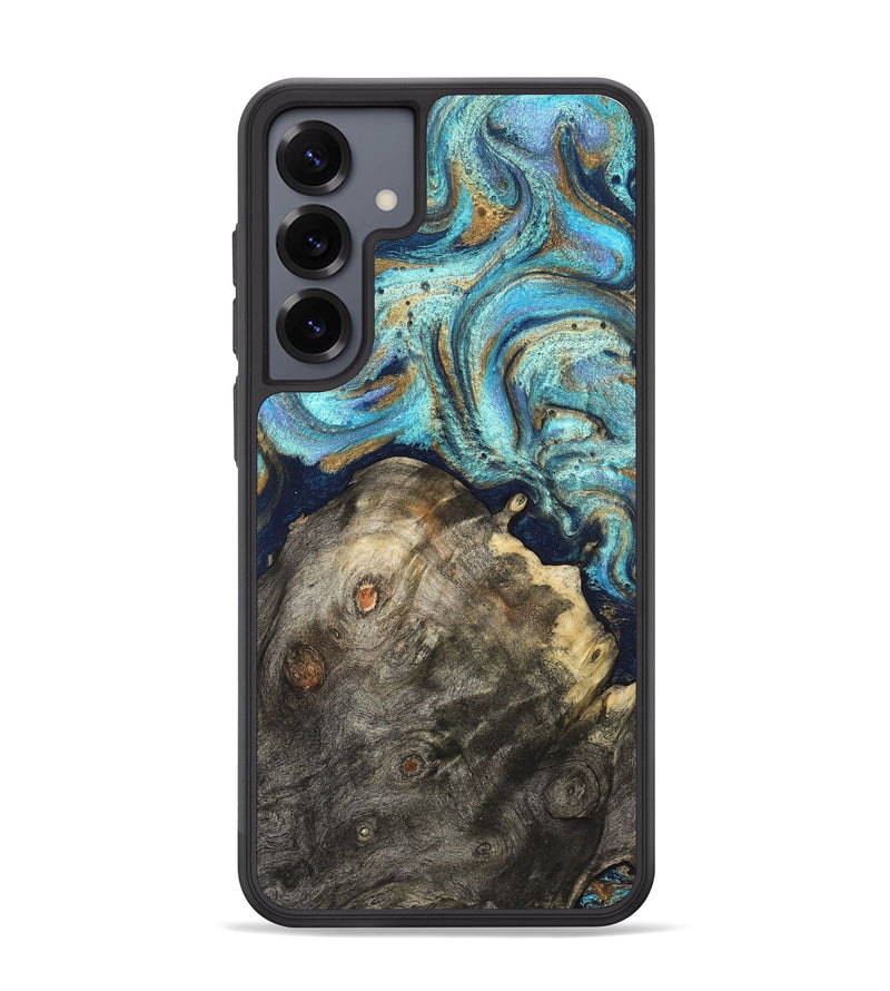 Galaxy S25 Plus Wood Phone Case - Ayaan (Teal & Gold, 831753)