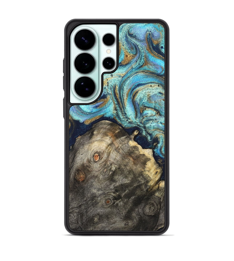 Galaxy S26 Ultra Wood Phone Case - Ayaan (Teal & Gold, 831753)