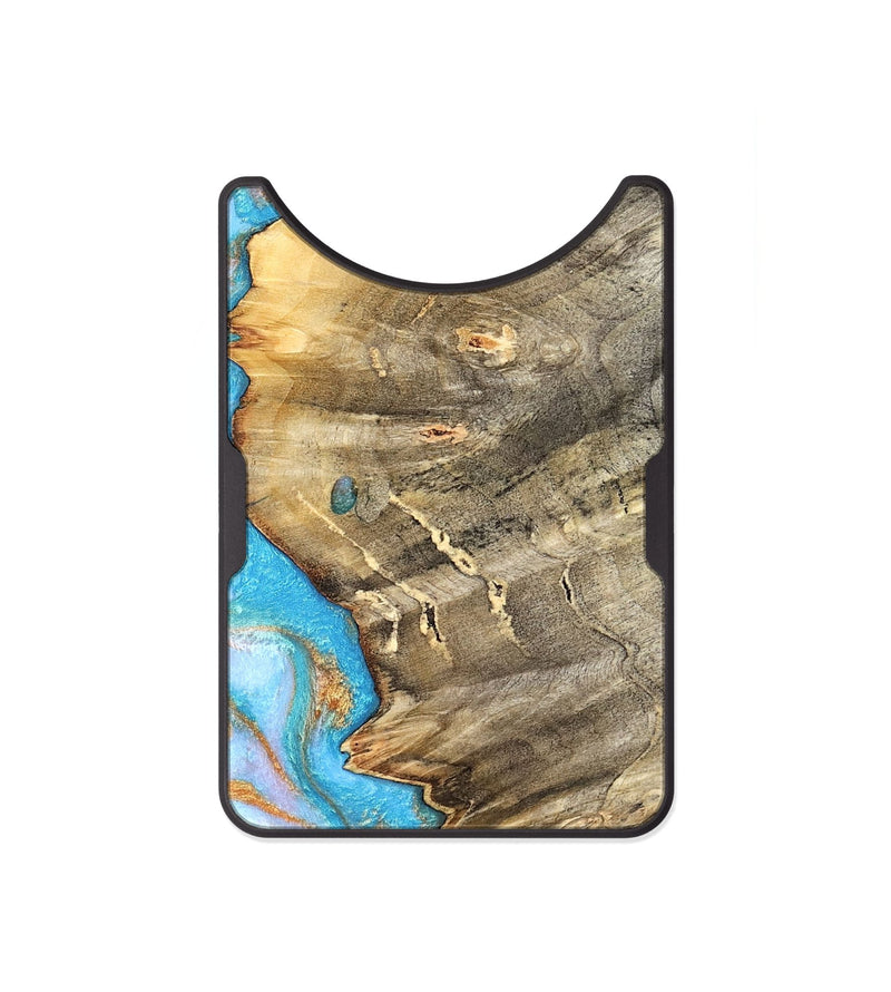 Alloy Wood Wallet - Adele (Teal & Gold, 831754)
