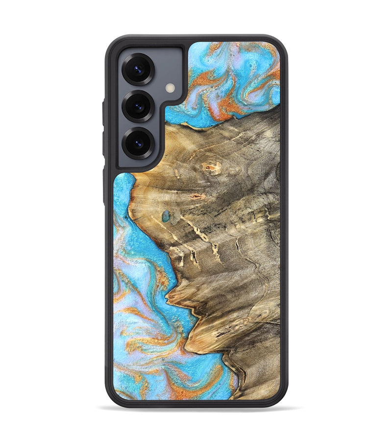 Galaxy S25 Plus Wood Phone Case - Adele (Teal & Gold, 831754)