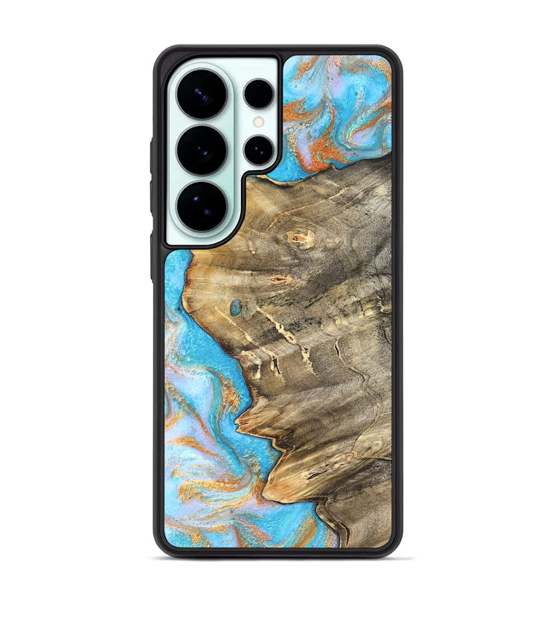 Galaxy S26 Ultra Wood Phone Case - Adele (Teal & Gold, 831754)