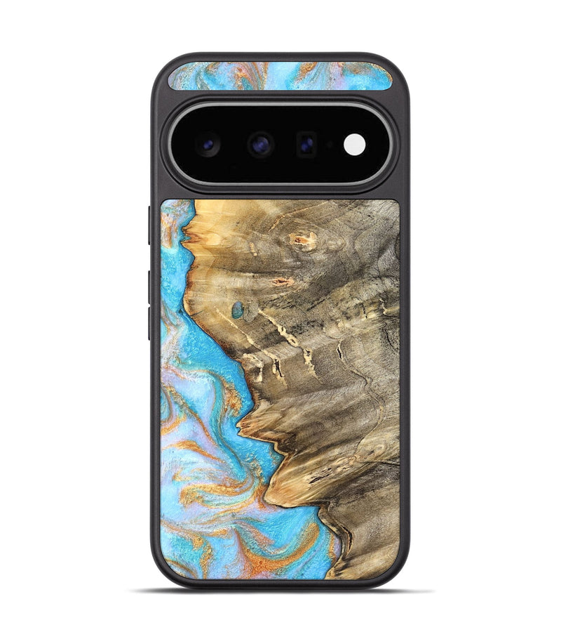 Pixel 11 Wood Phone Case - Adele (Teal & Gold, 831754)