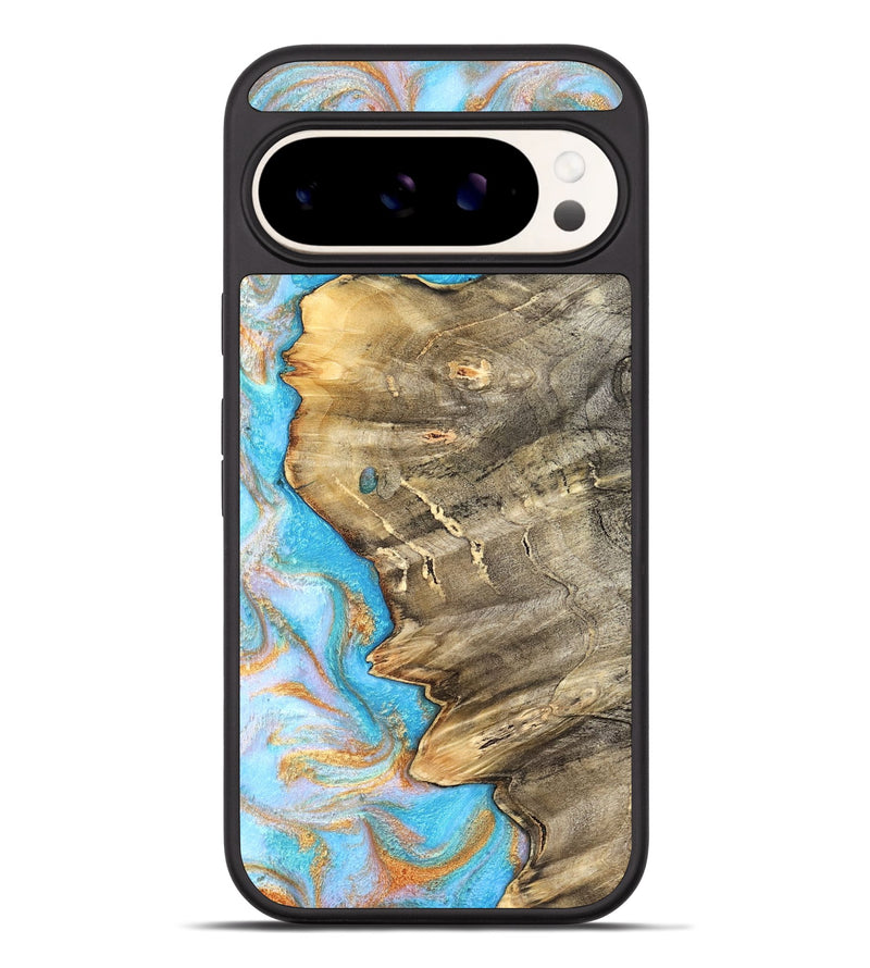Pixel 9 Pro XL Wood Phone Case - Adele (Teal & Gold, 831754)