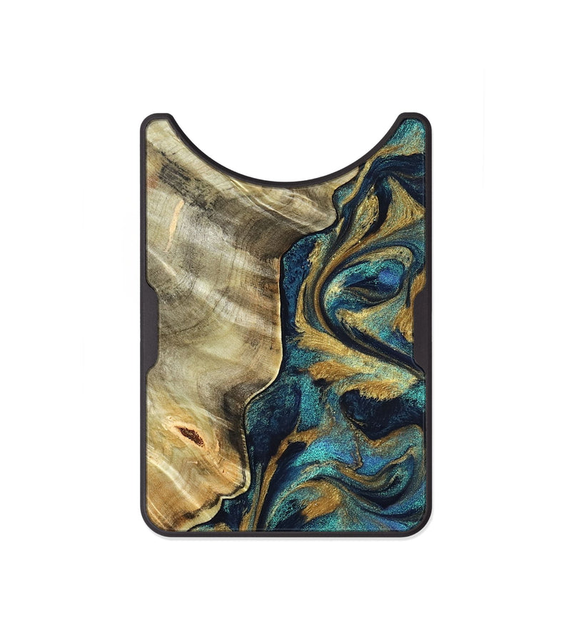 Alloy Wood Wallet - Jerry (Teal & Gold, 831755)
