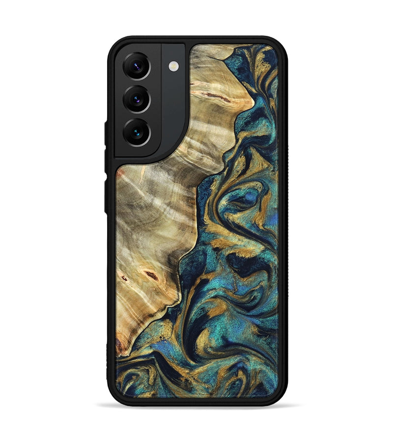 Galaxy S22 Plus Wood Phone Case - Jerry (Teal & Gold, 831755)