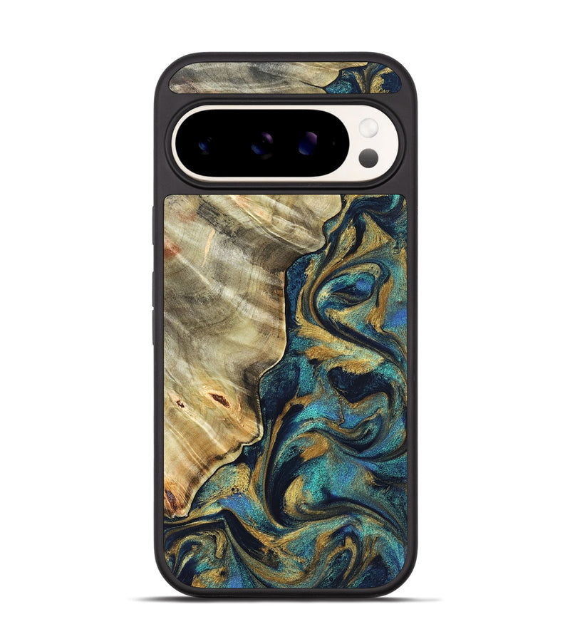 Pixel 9 Wood Phone Case - Jerry (Teal & Gold, 831755)