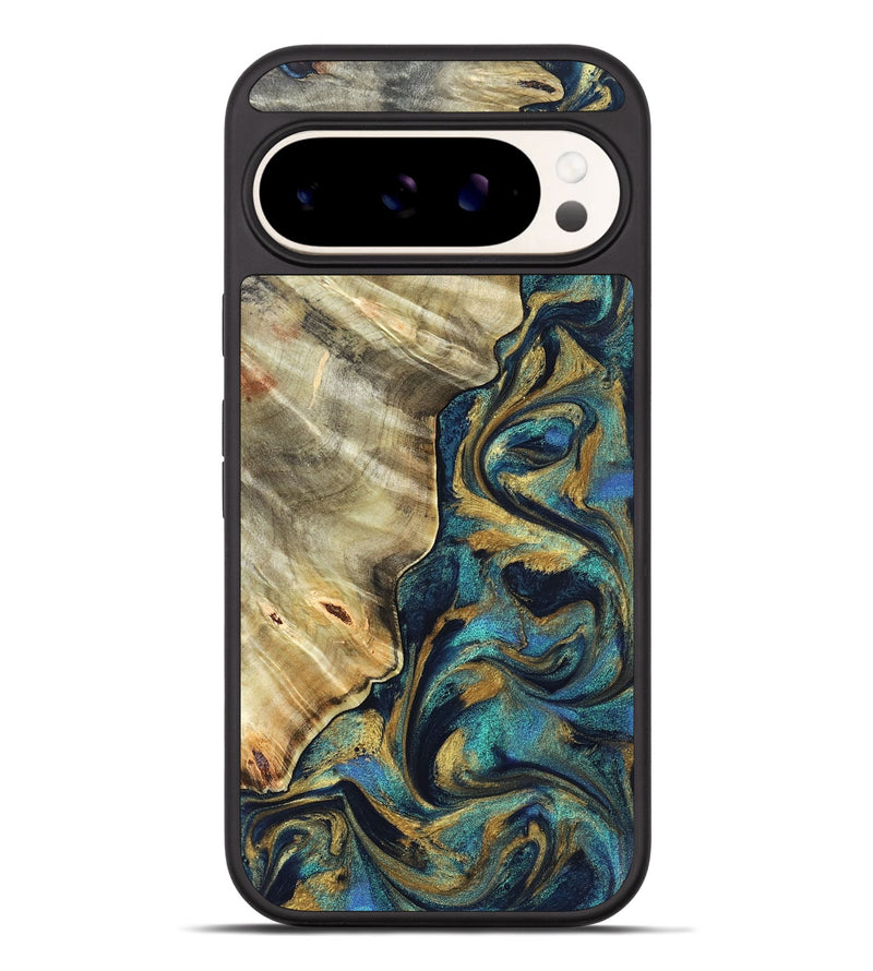 Pixel 9 Pro XL Wood Phone Case - Jerry (Teal & Gold, 831755)