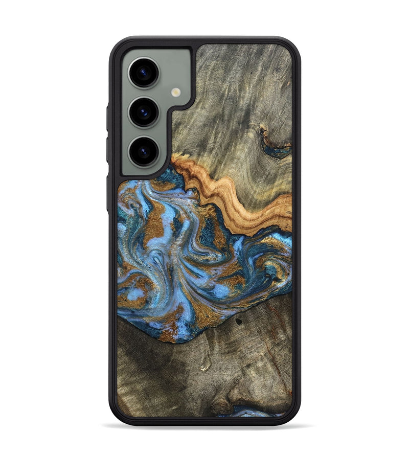 Galaxy S24 Plus Wood Phone Case - Kassie (Teal & Gold, 831756)