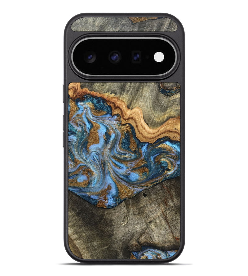 Pixel 11 Pro XL Wood Phone Case - Kassie (Teal & Gold, 831756)