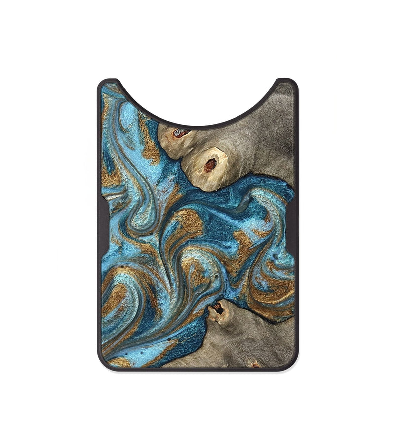 Alloy Wood Wallet - Lindsay (Teal & Gold, 831759)