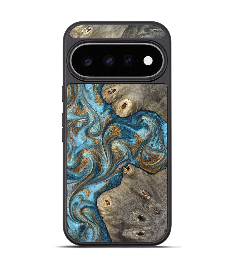 Pixel 11 Pro Wood Phone Case - Lindsay (Teal & Gold, 831759)