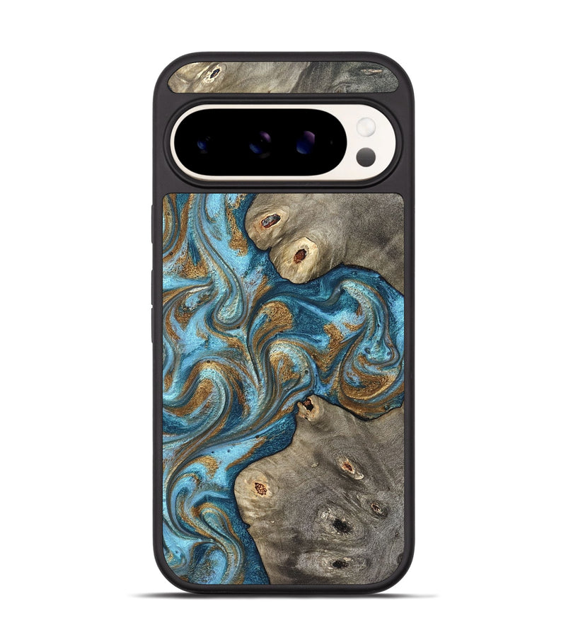 Pixel 9 Pro Wood Phone Case - Lindsay (Teal & Gold, 831759)