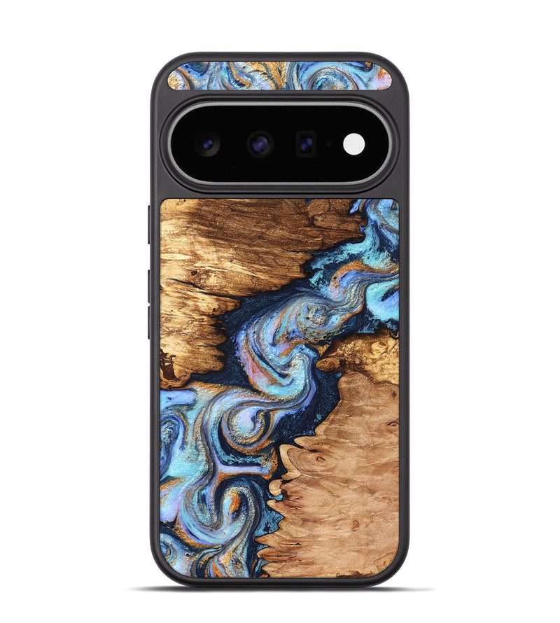 Pixel 11 Wood Phone Case - Brady (Teal & Gold, 831760)