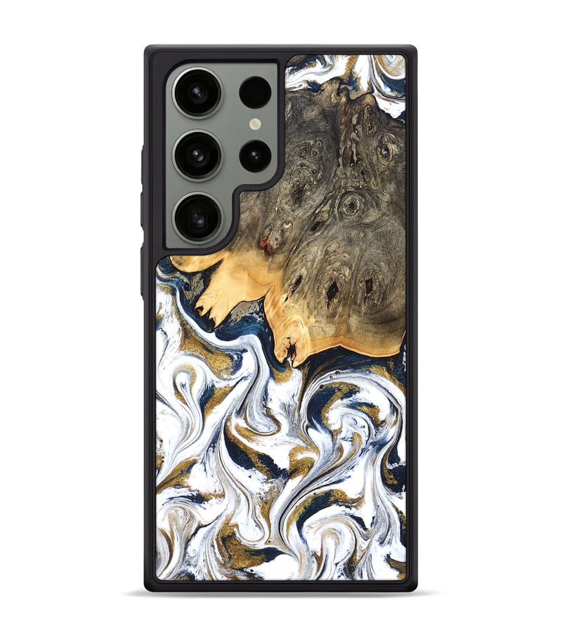 Galaxy S24 Ultra Wood Phone Case - Angelia (Teal & Gold, 831761)
