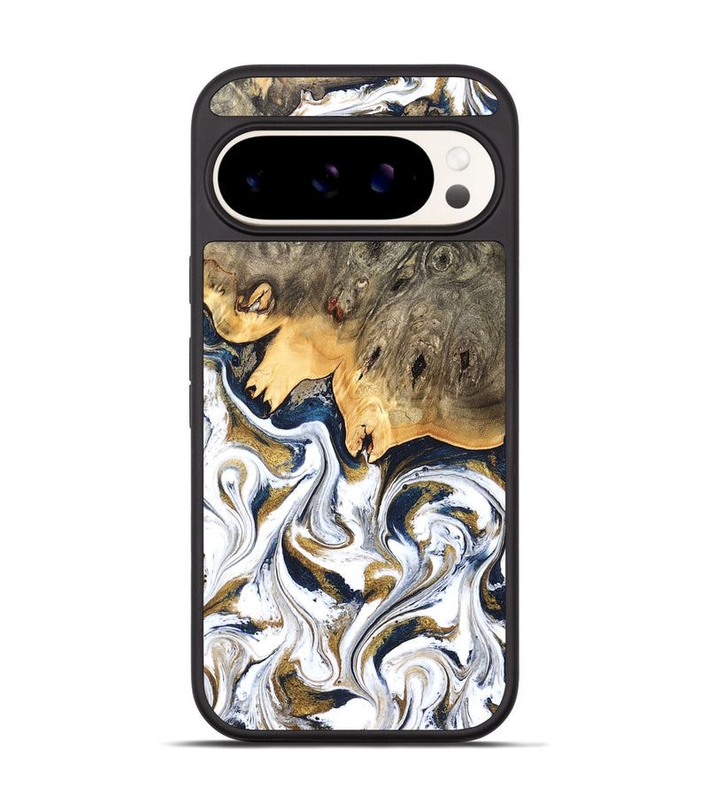 Pixel 9 Pro Wood Phone Case - Angelia (Teal & Gold, 831761)