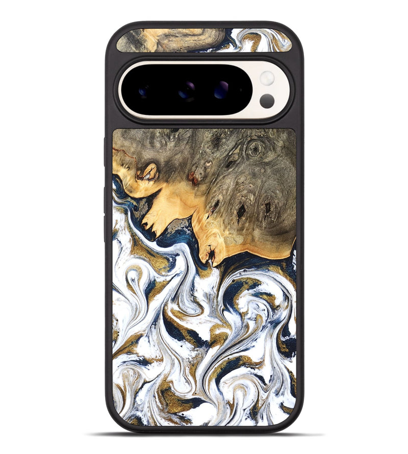 Pixel 9 Pro XL Wood Phone Case - Angelia (Teal & Gold, 831761)