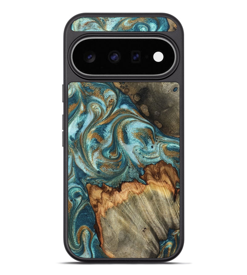 Pixel 11 Pro XL Wood Phone Case - Beckett (Teal & Gold, 831763)