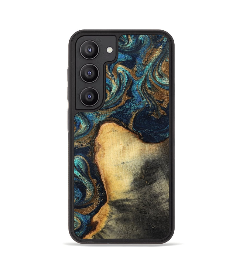 Galaxy S23 Wood Phone Case - Macie (Teal & Gold, 831764)