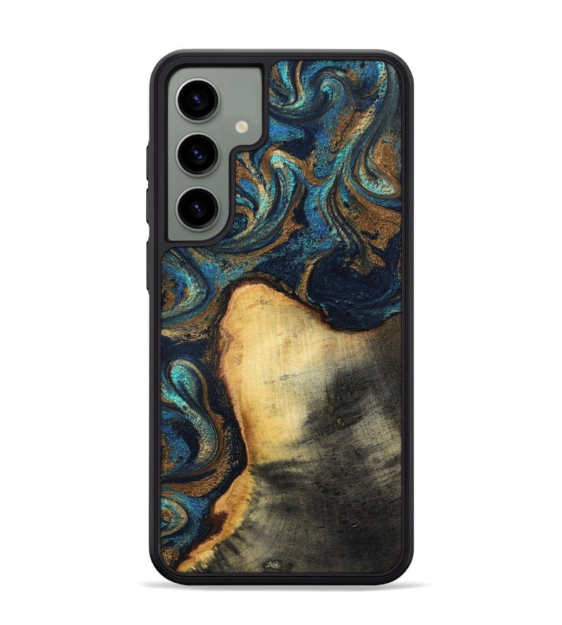 Galaxy S24 Plus Wood Phone Case - Macie (Teal & Gold, 831764)