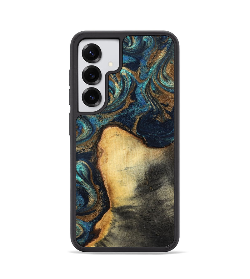 Galaxy S25 Wood Phone Case - Macie (Teal & Gold, 831764)