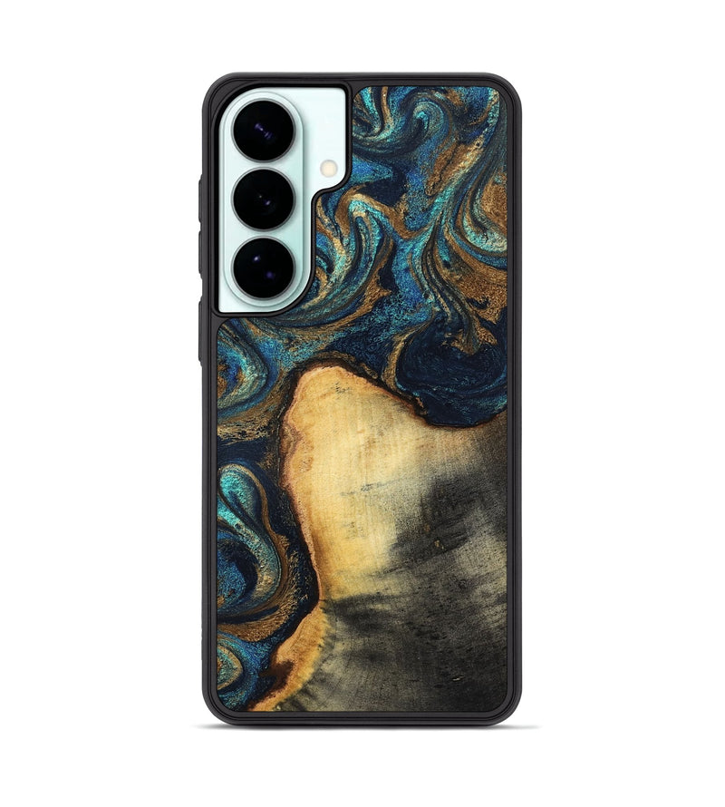 Galaxy S26 Plus Wood Phone Case - Macie (Teal & Gold, 831764)