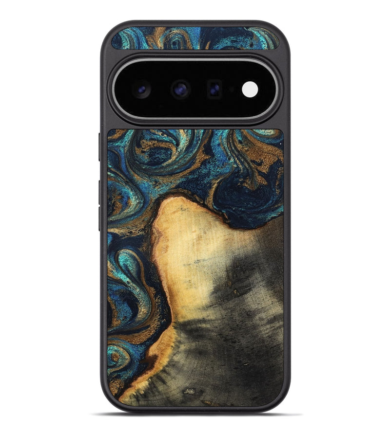 Pixel 11 Pro XL Wood Phone Case - Macie (Teal & Gold, 831764)