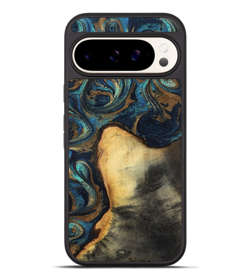 Pixel 9 Pro XL Wood Phone Case - Macie (Teal & Gold, 831764)