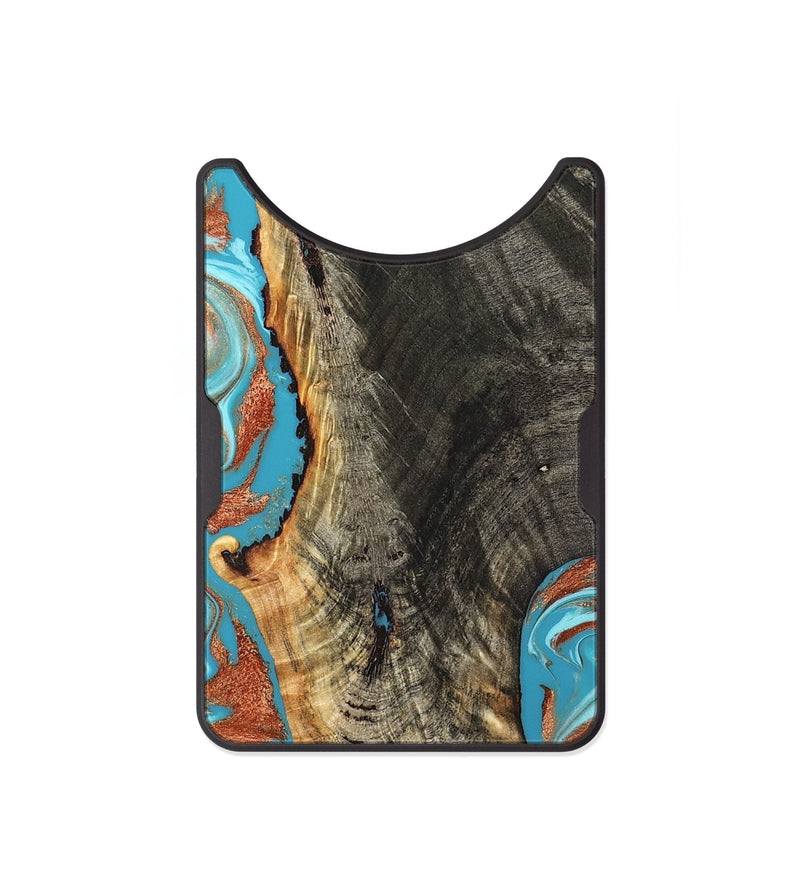 Alloy Wood Wallet - Bettie (Teal & Gold, 831765)