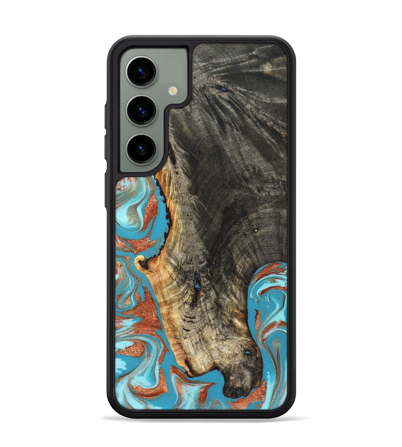 Galaxy S24 Plus Wood Phone Case - Bettie (Teal & Gold, 831765)