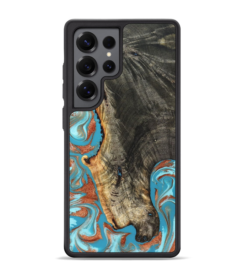Galaxy S25 Ultra Wood Phone Case - Bettie (Teal & Gold, 831765)