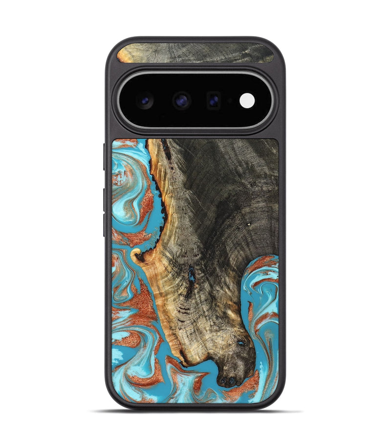 Pixel 11 Wood Phone Case - Bettie (Teal & Gold, 831765)
