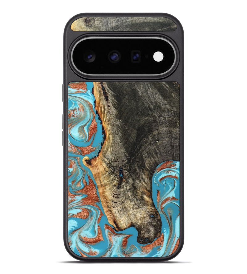 Pixel 11 Pro XL Wood Phone Case - Bettie (Teal & Gold, 831765)
